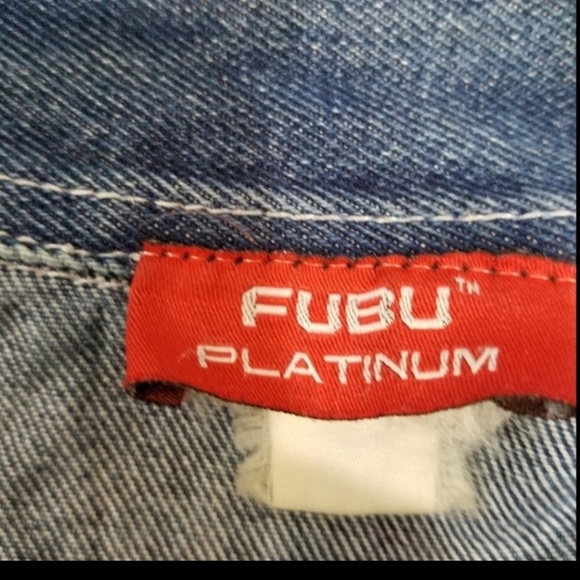 ⭐⭐SOLDEB⭐⭐FUBU PLATINUM DENIM JEAN JACKET ALI - Picture 5 of 8